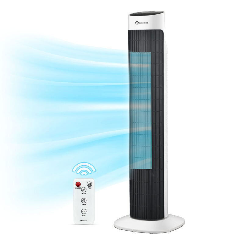32-inch Oscillating Tower Fan with Timer, Sleep Mode and Remote Control